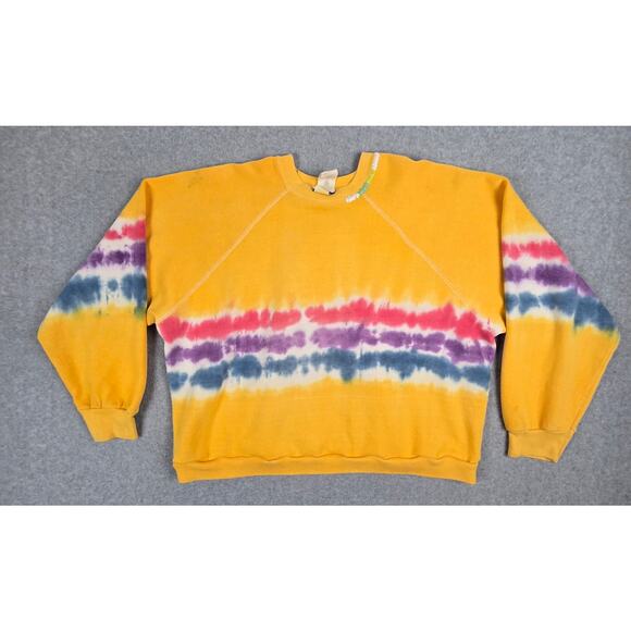 I Stole My Boyfriend's Shirt Tops - ISMBS Sweatshirt Size Medium Yellow Tie Dye I Stole My Boyfriend's Shirt Tultex